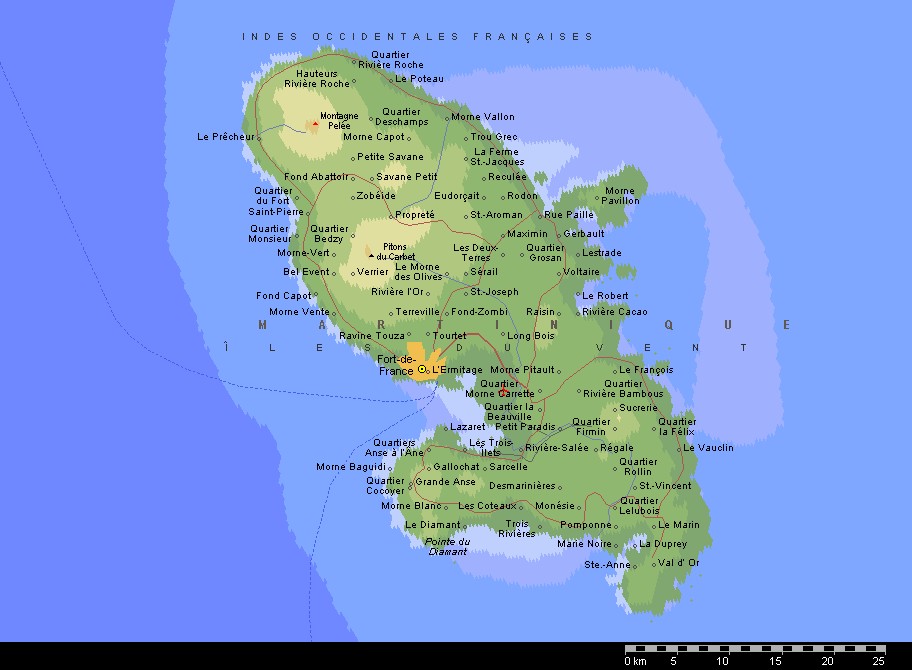 Carte Martinique